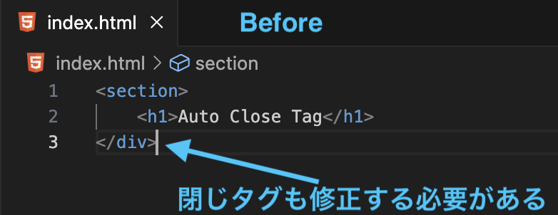 Auto Rename Tagをインストールする前